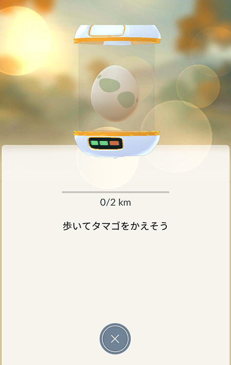 歩くことでポケモンのタマゴを孵化